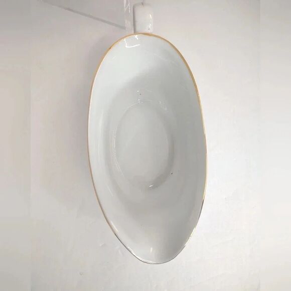 Fairfield Vanessa Gravy Boat with Plate Gold trim Floral Vintage Discontinued - Picture 5 of 16